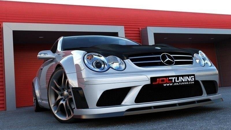 Splitter Delantero Mercedes CLK W209 (FOR ME-CLK-209-Black-F1 Bumper)