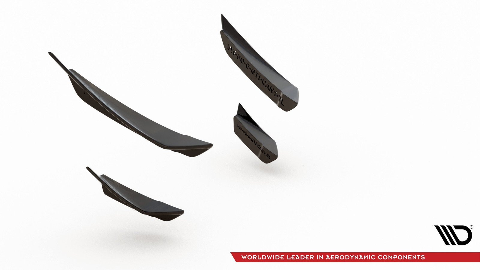 Parachoques Delantero Wings (Canards) Volkswagen Polo GTI Mk6 - Imagen 5