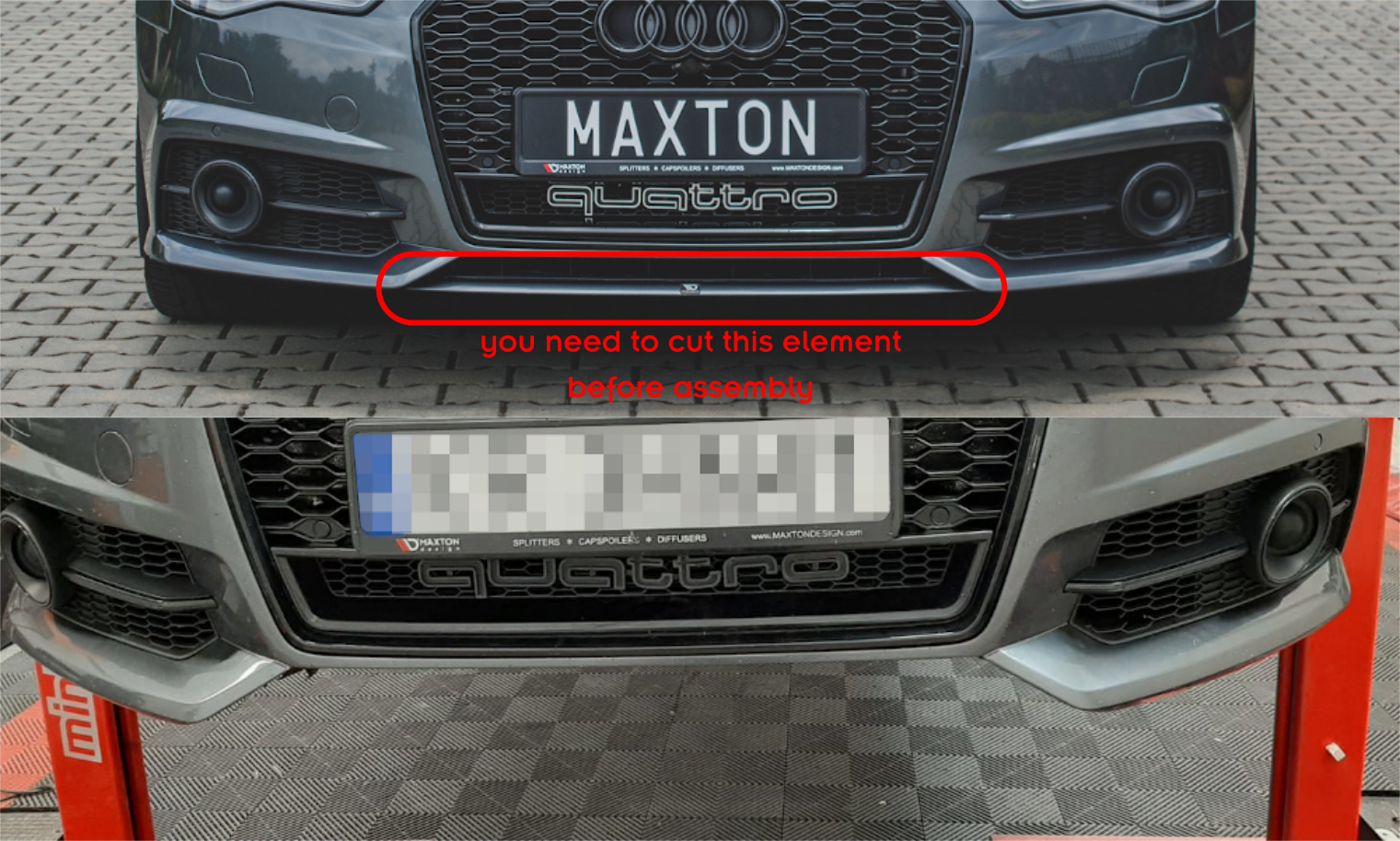 Splitter Delantero Audi A6 / A6 C7 S-line/ S6 C7 Facelift - Imagen 8