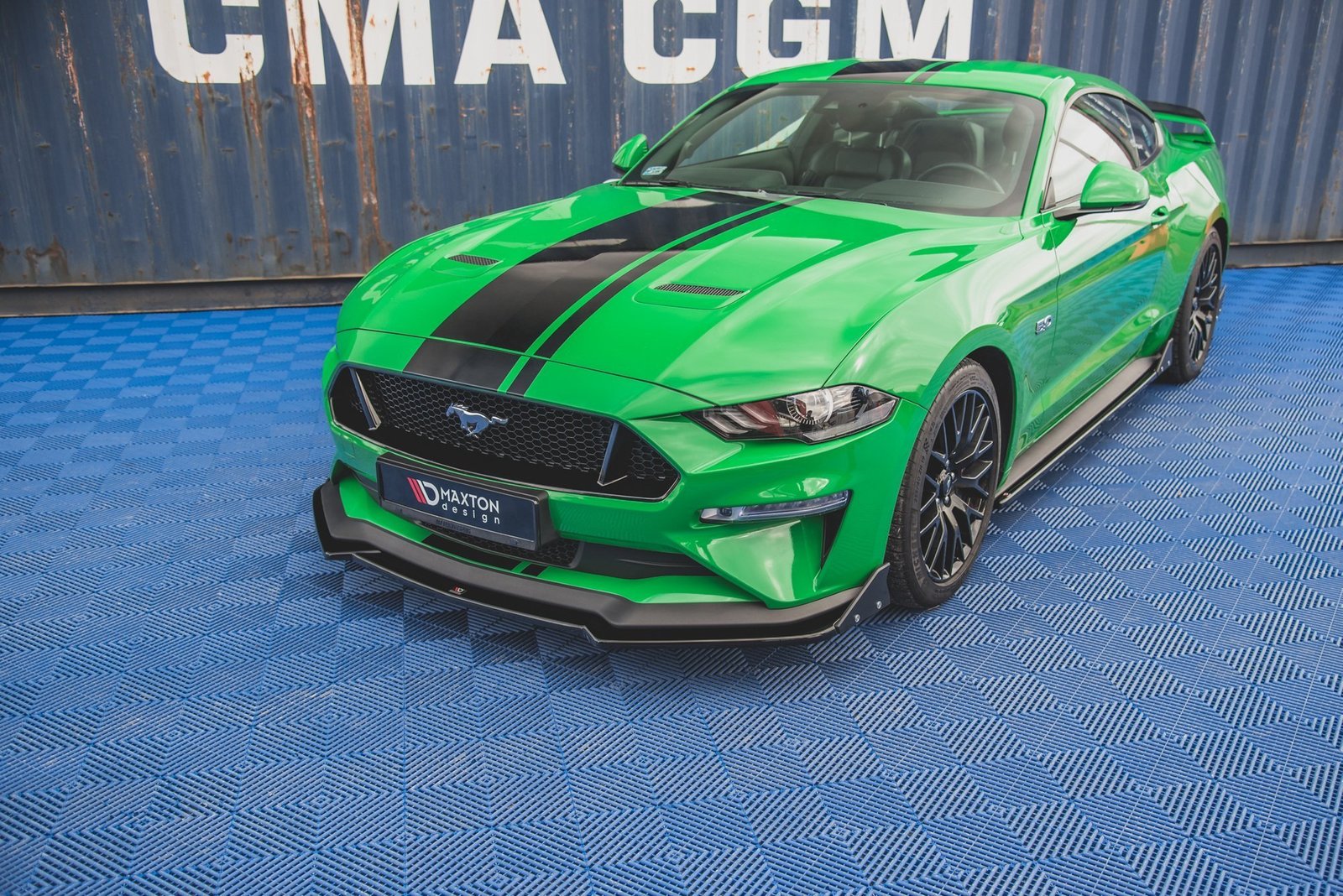 Splitter Delantero + Flaps Aerodinámicos Ford Mustang GT Mk6 Facelift
