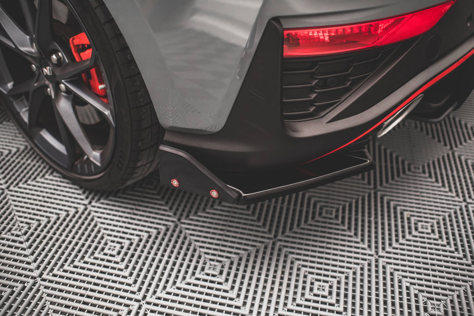 Splitters Laterales Traseros + Flaps Aerodinámicos Hyundai I30 N Hatchback Mk3 Facelift