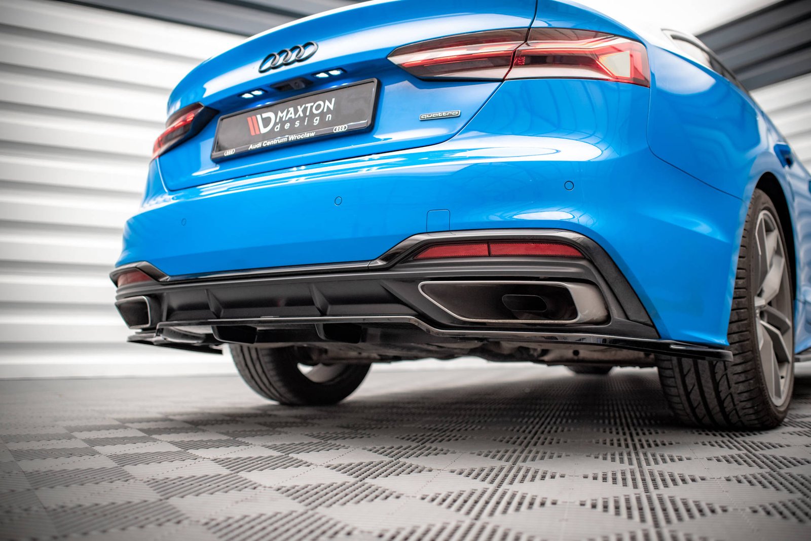 Splitter Trasero (with vertical bars) Audi A5 S-Line F5 Facelift - Imagen 2