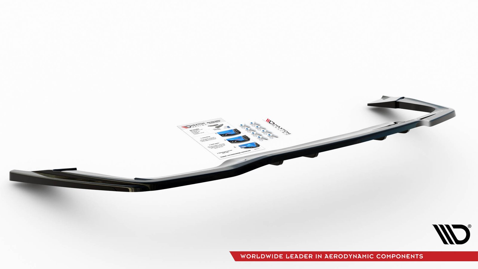 Splitter Trasero (with vertical bars) Mercedes-AMG C 63AMG Coupe AMG Aero Pack C205 Facelift - Imagen 3