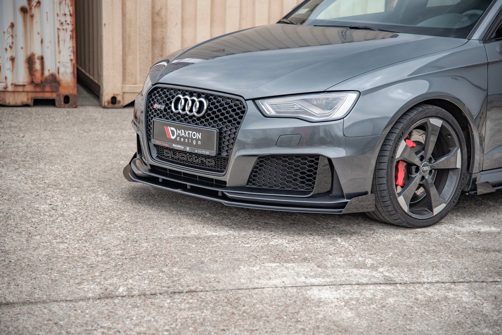 Street Pro Splitter Delantero + Flaps Aerodinámicos Audi RS3 8V Sportback - Imagen 2