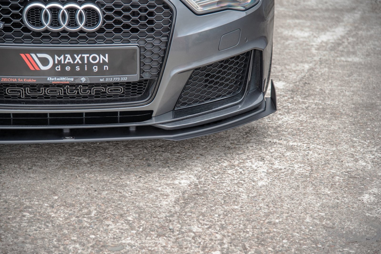 Street Pro Splitter Delantero + Flaps Aerodinámicos Audi RS3 8V Sportback - Imagen 3