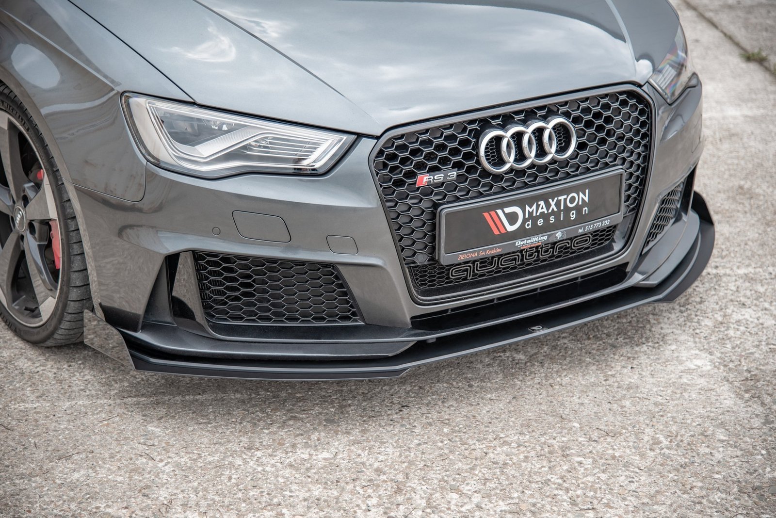 Street Pro Splitter Delantero + Flaps Aerodinámicos Audi RS3 8V Sportback - Imagen 4