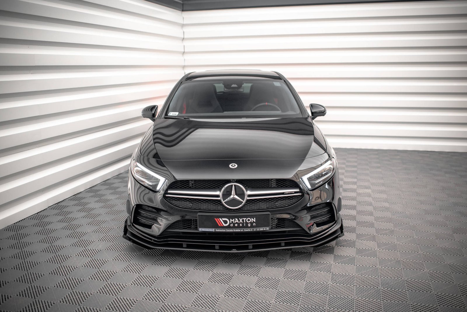 Street Pro Splitter Delantero + Flaps Aerodinámicos Mercedes A35 AMG / AMG-Line Aero Pack W177 - Imagen 2
