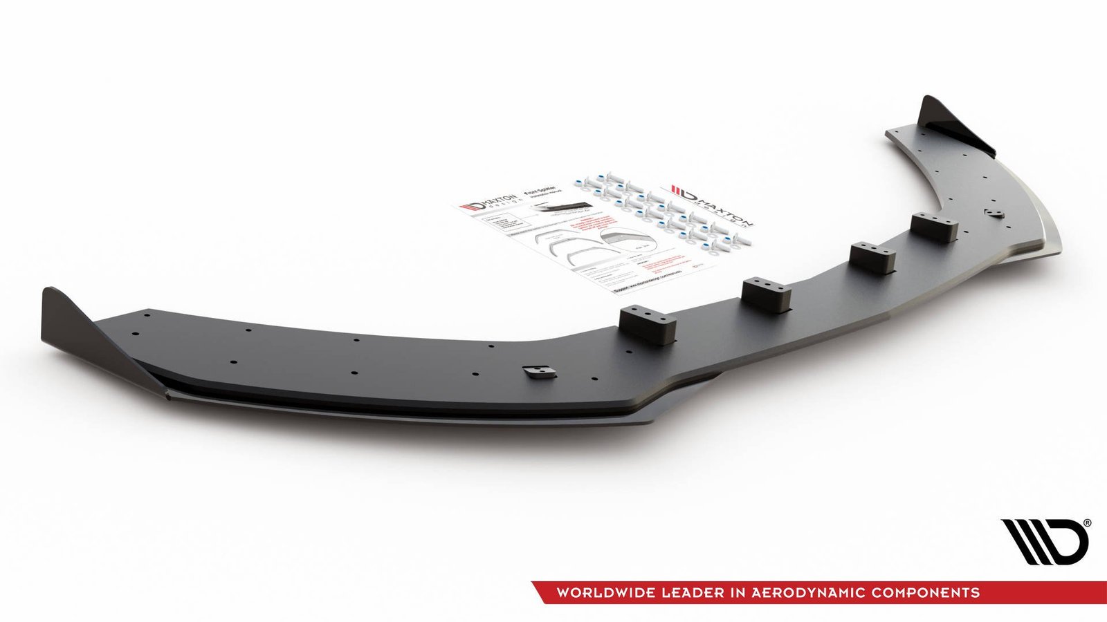 Street Pro Splitter Delantero + Flaps Aerodinámicos Mercedes-AMG C43 / AMG-Line Coupe C205 - Imagen 5