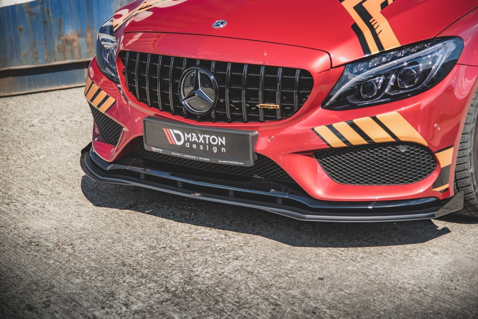Street Pro Splitter Delantero + Flaps Aerodinámicos Mercedes-AMG C43 / AMG-Line Coupe C205 - Imagen 4