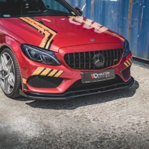 Street Pro Splitter Delantero + Flaps Aerodinámicos Mercedes-AMG C43 / AMG-Line Coupe C205