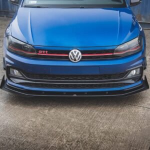 Street Pro Splitter Delantero + Flaps Aerodinámicos Volkswagen Polo GTI Mk6