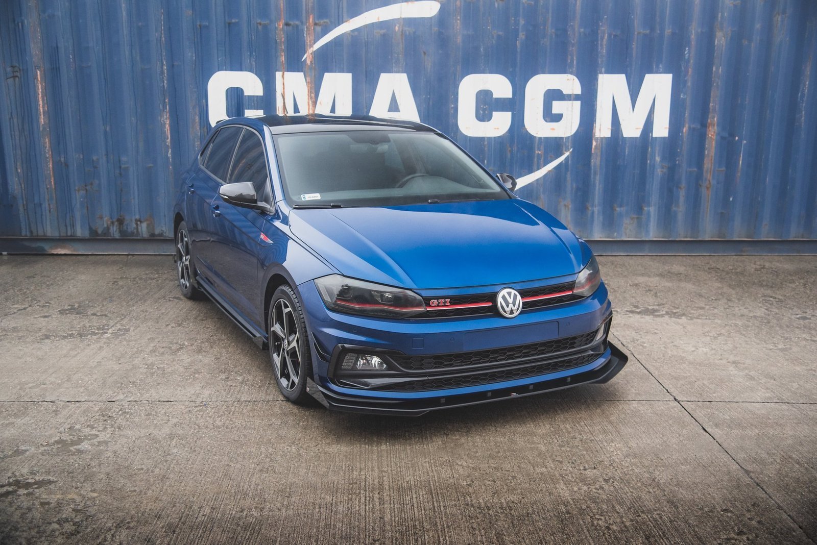 Street Pro Splitter Delantero + Flaps Aerodinámicos Volkswagen Polo GTI Mk6