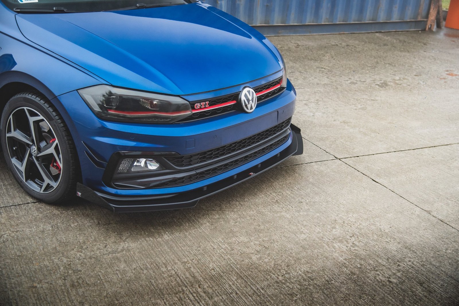 Street Pro Splitter Delantero + Flaps Aerodinámicos Volkswagen Polo GTI Mk6 - Imagen 2
