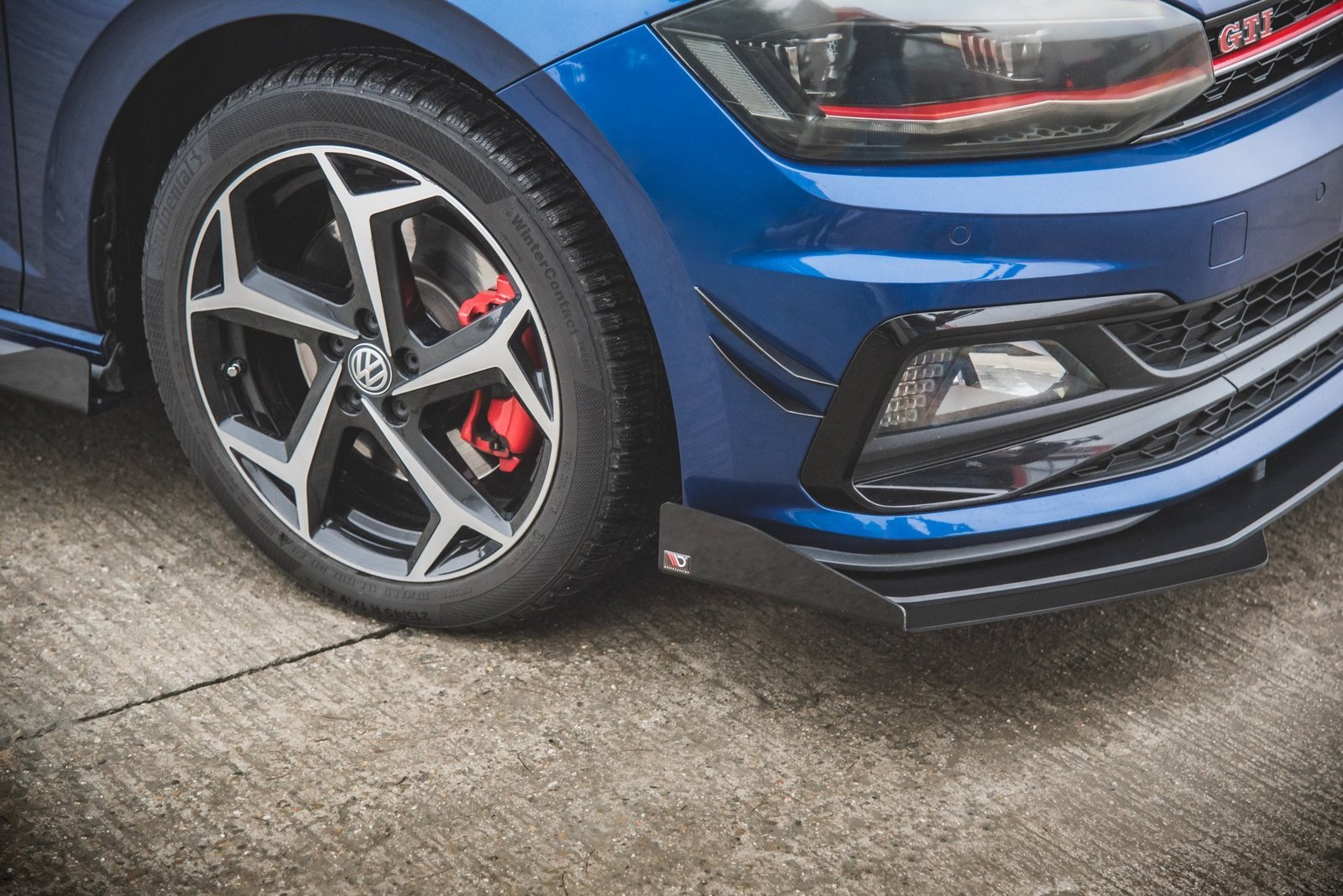 Street Pro Splitter Delantero + Flaps Aerodinámicos Volkswagen Polo GTI Mk6 - Imagen 3