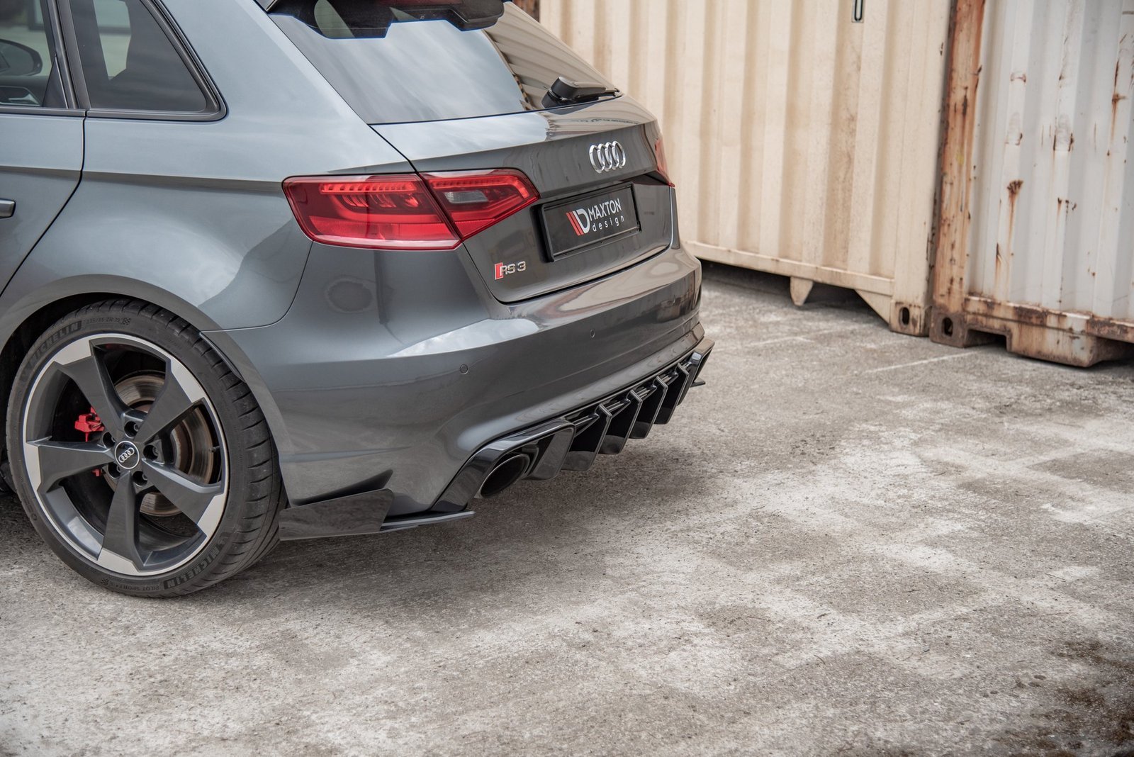 Street Pro Splitters Laterales Traseros + Flaps Aerodinámicos Audi RS3 8V Sportback - Imagen 4