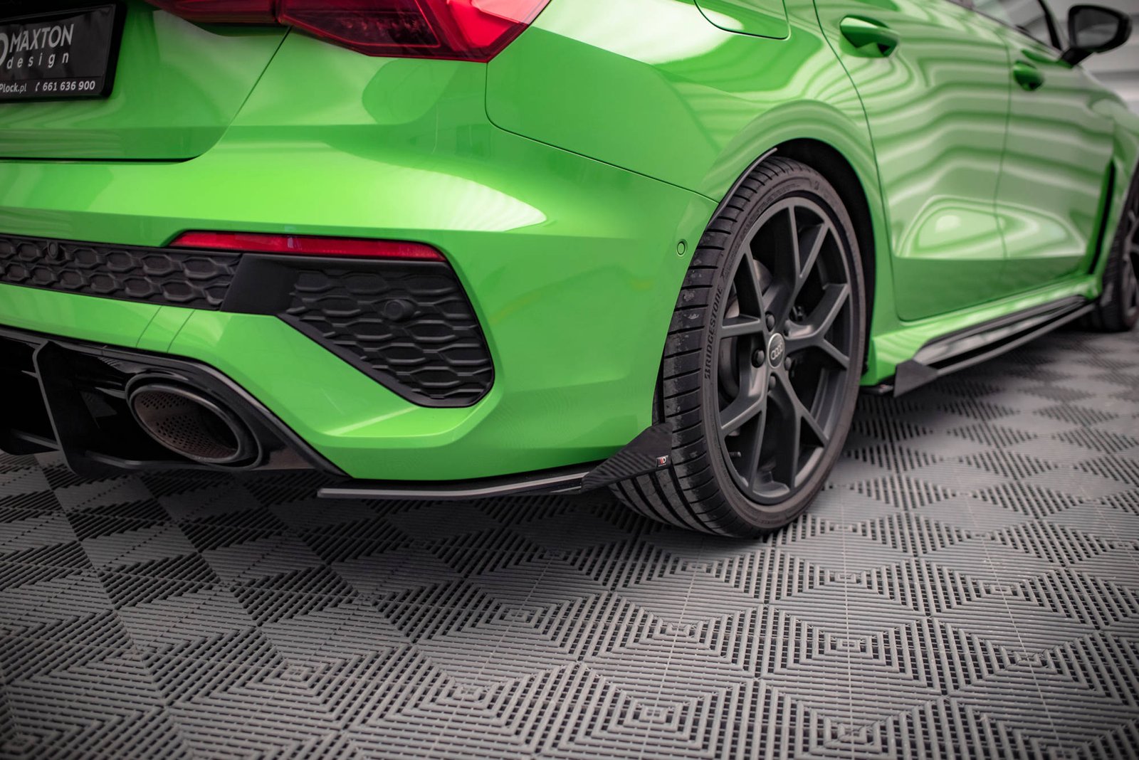 Street Pro Splitters Laterales Traseros + Flaps Aerodinámicos Audi RS3 Sedan 8Y