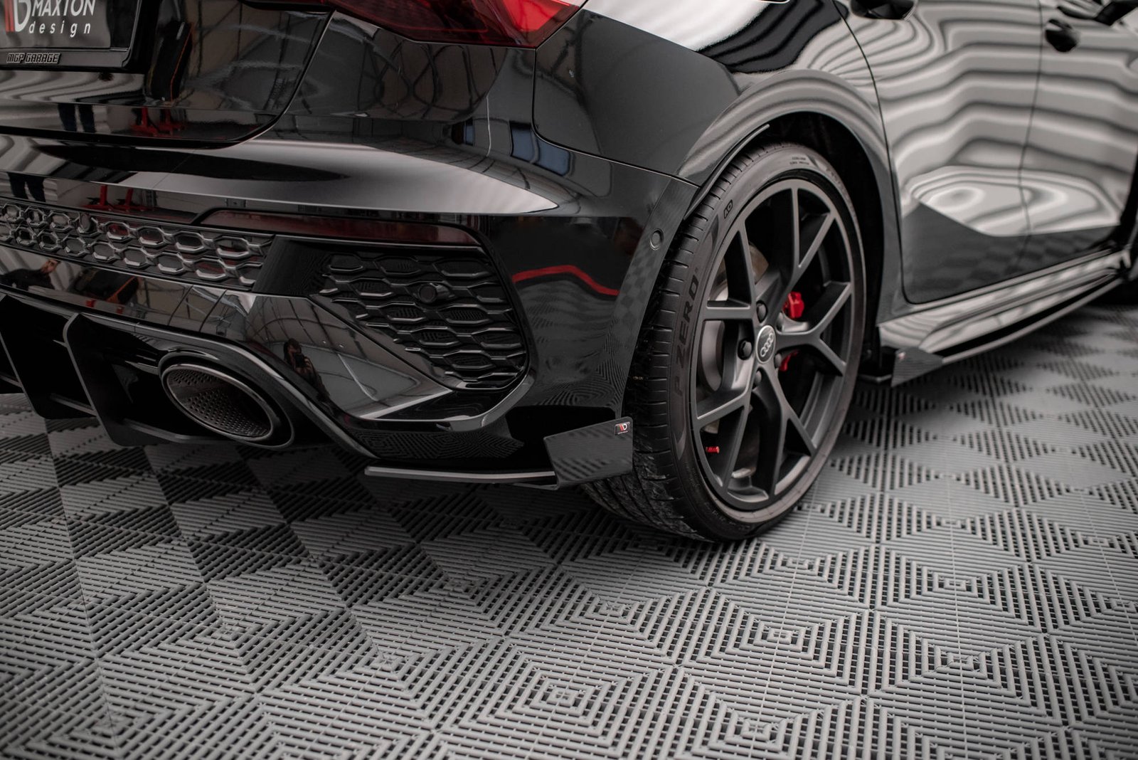 Street Pro Splitters Laterales Traseros + Flaps Aerodinámicos Audi RS3 Sportback 8Y