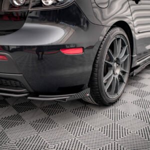 Street Pro Splitters Laterales Traseros + Flaps Aerodinámicos Mazda 3 MPS Mk1 US-Spec Version