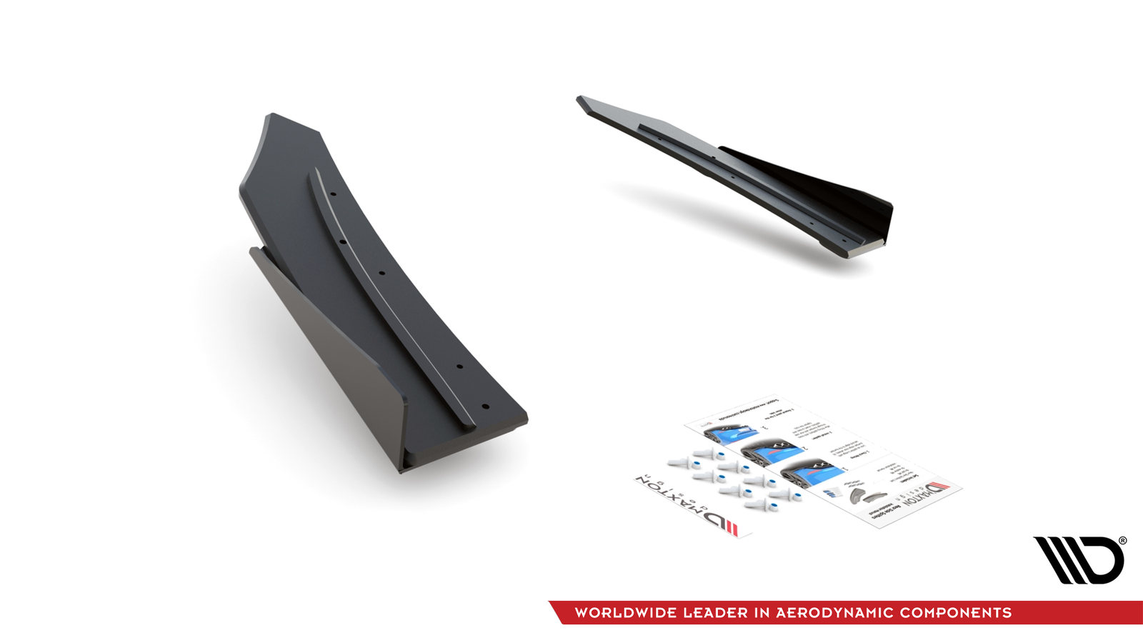 Street Pro Splitters Laterales Traseros + Flaps Aerodinámicos Mercedes-AMG C43 Coupe C205 - Imagen 6