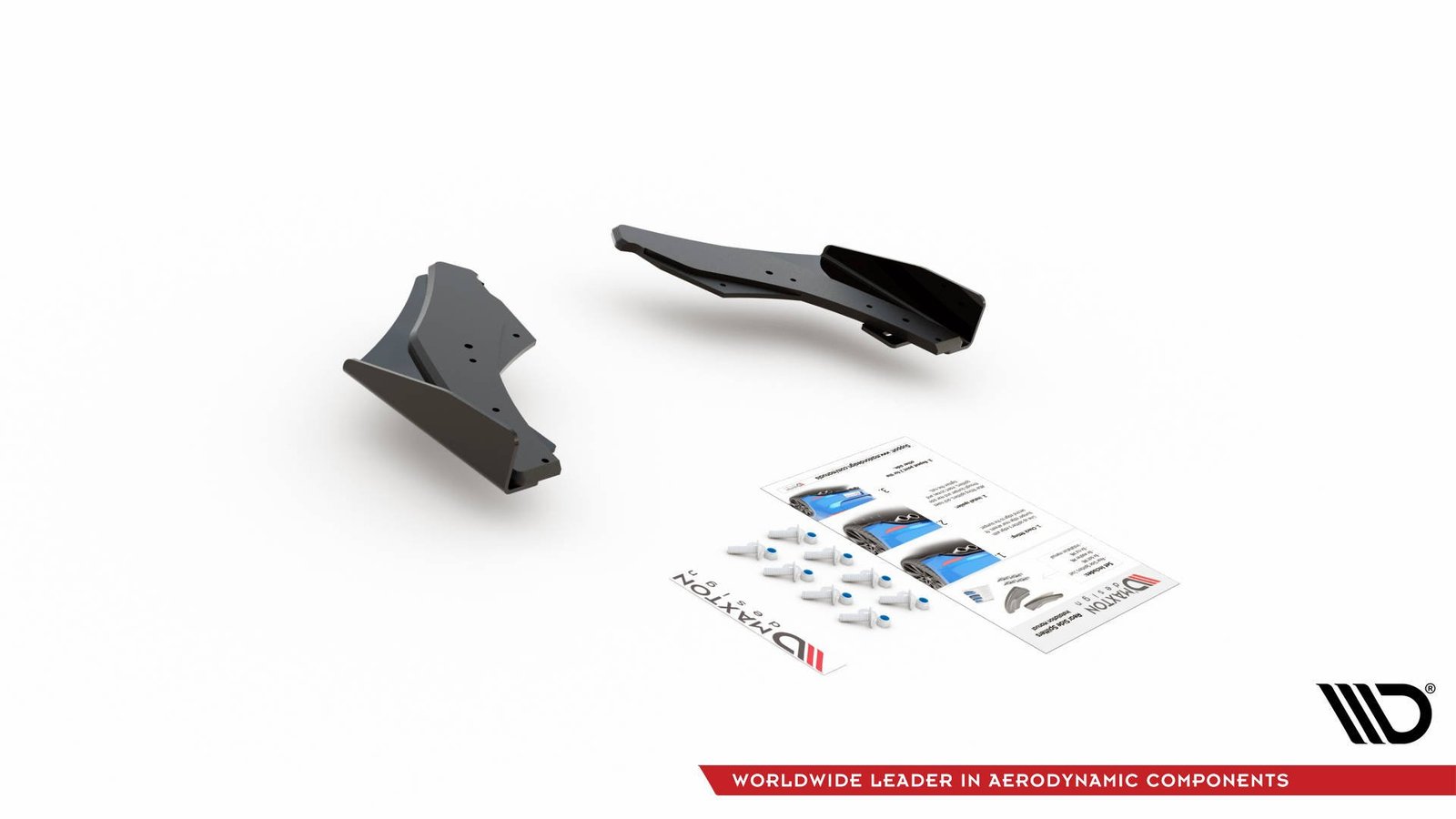 Street Pro Splitters Laterales Traseros + Flaps Aerodinámicos Volkswagen Golf GTI Clubsport Mk8 - Imagen 5