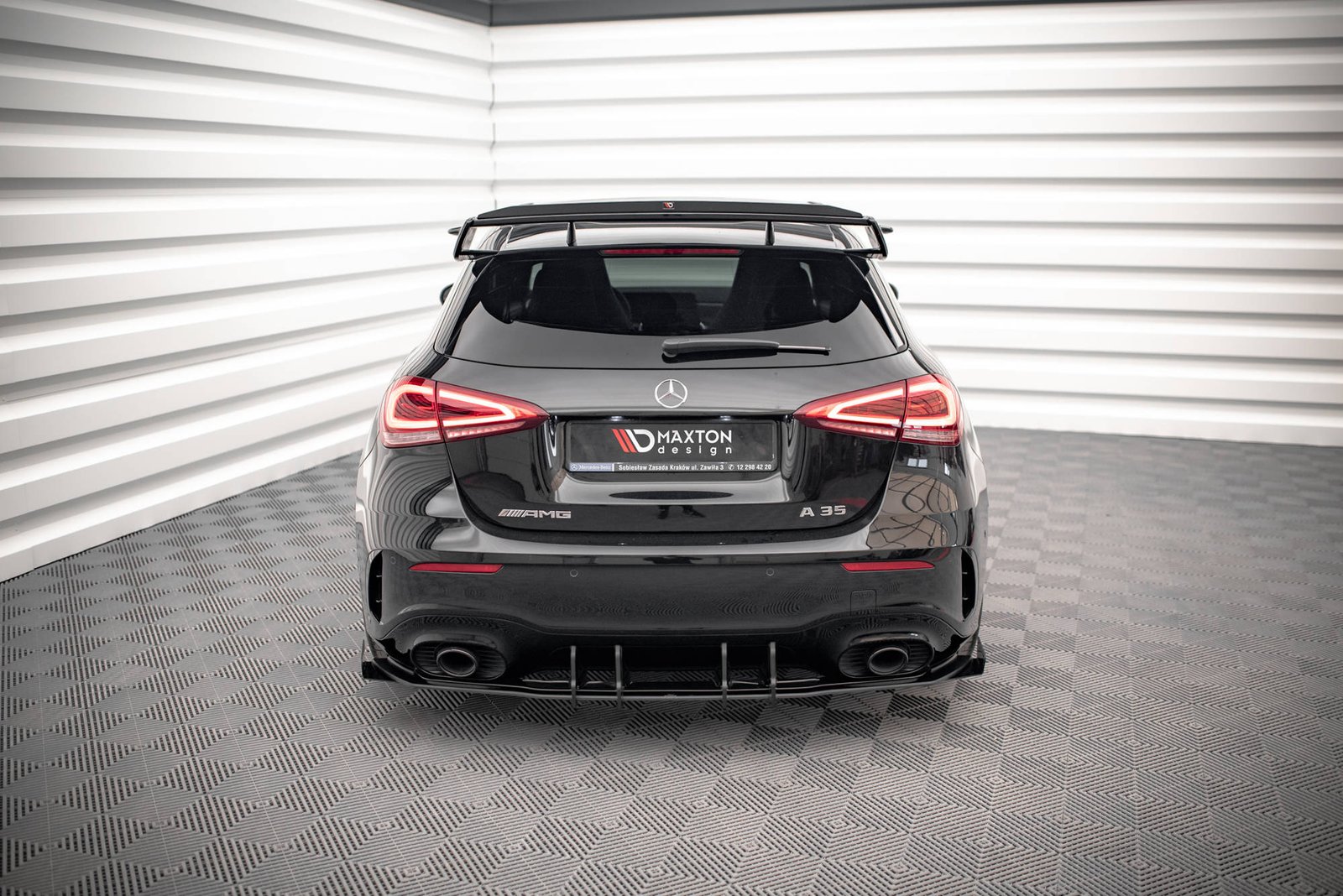 Street Pro Faldón Trasero + Flaps Aerodinámicos Mercedes A35 AMG Hatchback Aero Pack W177 - Imagen 2